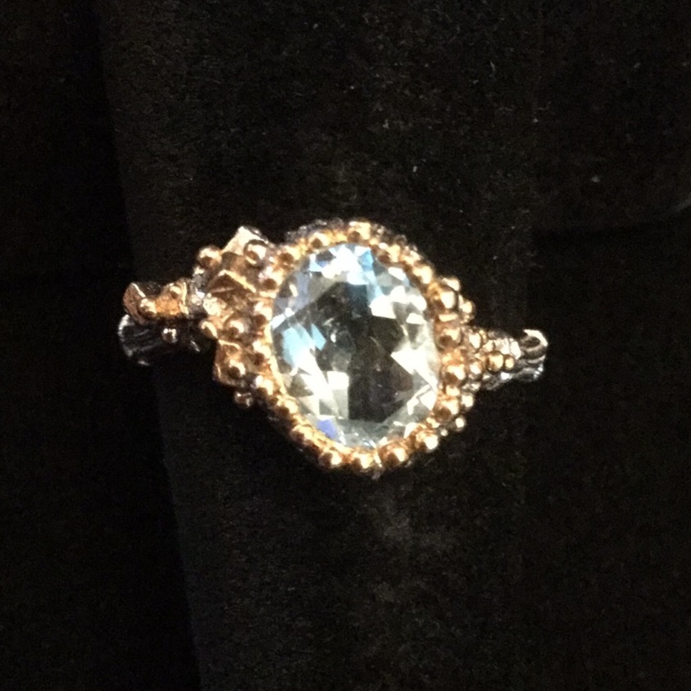 Elegant Genuine Blue Topaz Ring